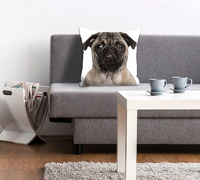 queence Dekokissen "Mops" mit einem Mops günstig online kaufen