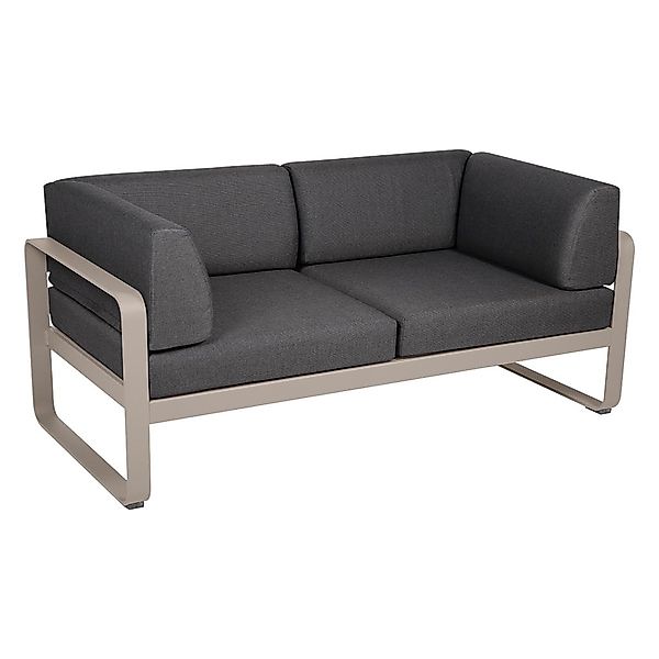 Bellevie 2-Sitzer Club Sofa 14 Muskat A3 Graphitgrau günstig online kaufen