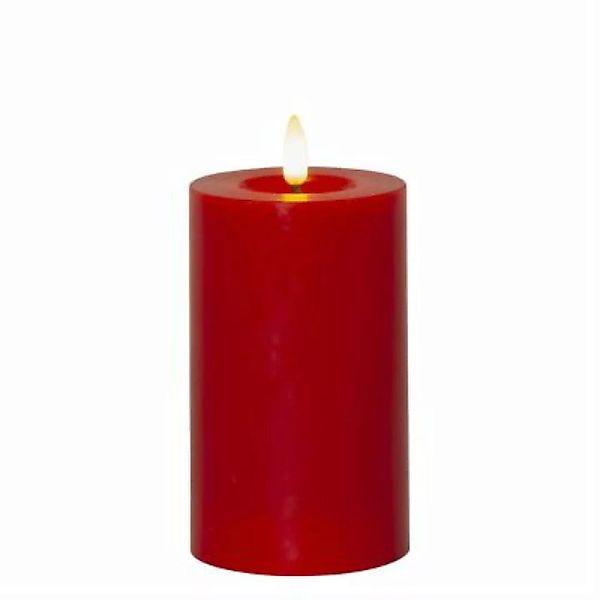 MARELIDA LED Kerze LINA Echtwachs 3D Flamme H: 15cm rot günstig online kaufen