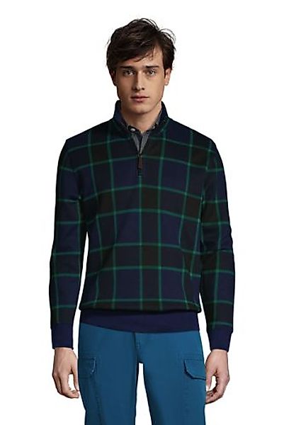 Gemusterter Zipper-Pullover aus Bedford-Ripp, Herren, Größe: XL Tall, Blau, günstig online kaufen