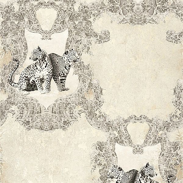 Tadessi Tapete Barock Samuel M1 No 2406 Vliestapete Grau Creme Ornament Kla günstig online kaufen