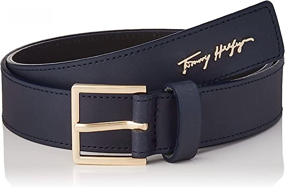 Tommy Hilfiger Ledergürtel Signature 3.0 Desert Sky Gr.85 günstig online kaufen