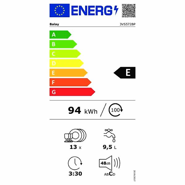 Geschirrspüler Balay 3vs572bp Weiß günstig online kaufen