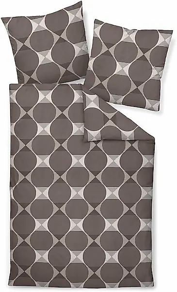 Janine Janine Mako-Satin Bettwäsche J. D. 87103 taupe Größe:  200x220 cm + günstig online kaufen