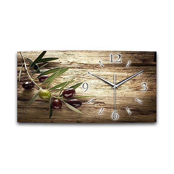 Kreative Feder Funkwanduhr 3D Design-Wanduhr "Oliven" günstig online kaufen