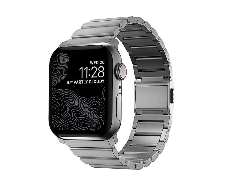 Nomad Smartwatch-Armband Strap Titanium Natural V3 46mm/49mm günstig online kaufen