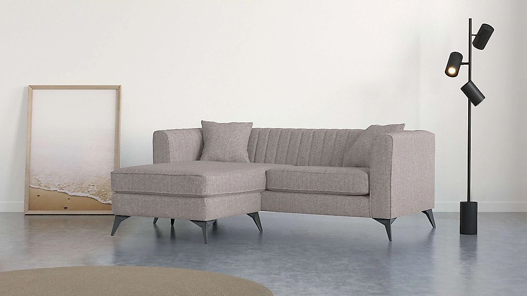 Places of Style Ecksofa "MATTHEW L-Form ideal für kleine Räume, Maße B/T/H: günstig online kaufen