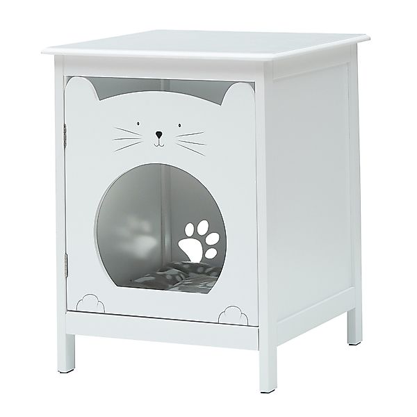 GarveeMore Nachttisch Katzenhaus, Nachttisch,2-in-1-Design für ein günstig online kaufen