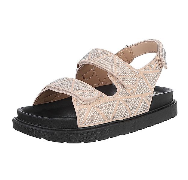 Ital-Design Stylische Damen Sandalen mit Klettverschluss und Komfort Riemch günstig online kaufen