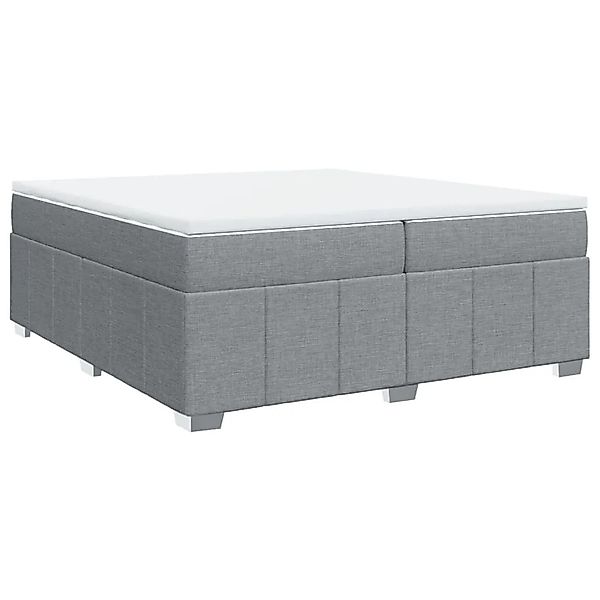 vidaXL Boxspringbett mit Matratze Hellgrau 200x200 cm Stoff 3285498 günstig online kaufen