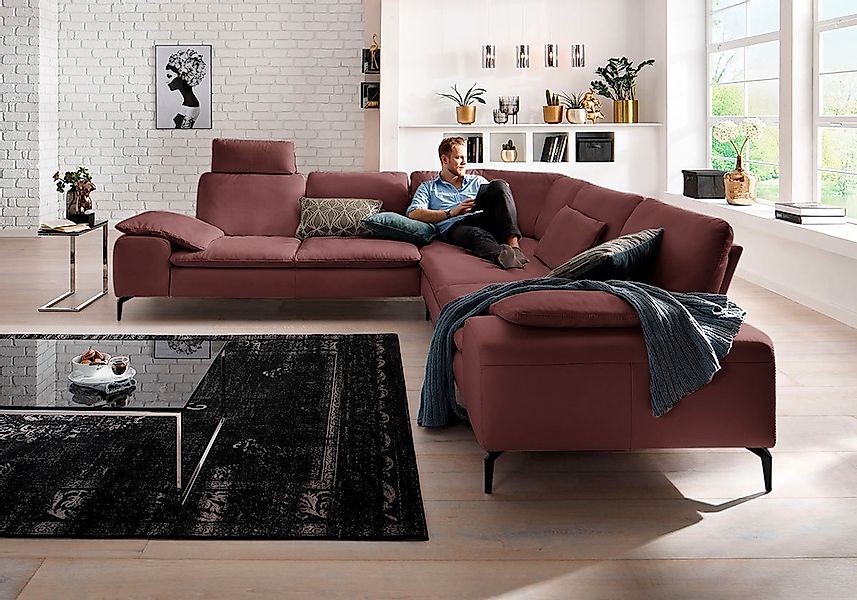 W.SCHILLIG Ecksofa "valentinoo, Designsofa, elegant und bequem, L-Form", (S günstig online kaufen