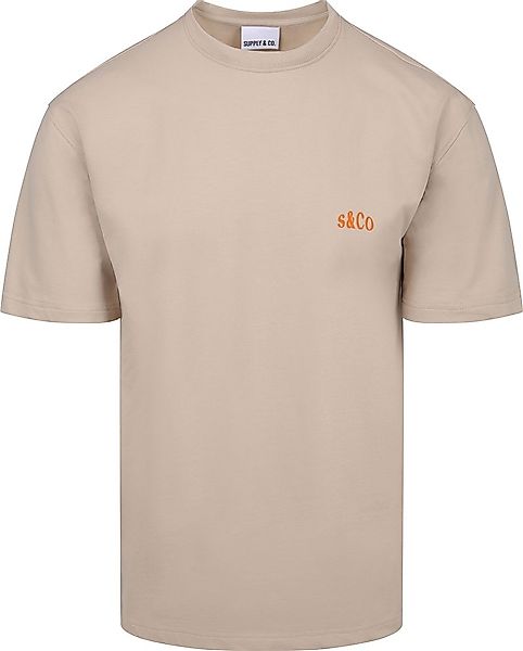 Supply & Co T-Shirt Backprint Beige - Größe XL günstig online kaufen