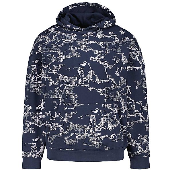s.Oliver Hoodie mit Allover-Print Farbe dunkelblau Größe: 4XL günstig online kaufen