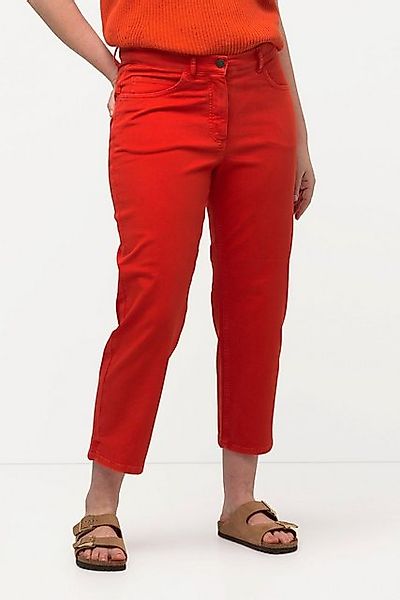 Ulla Popken Caprijeans 7/8-Jeans Saumschlitze Komfortbund Biobaumwolle günstig online kaufen