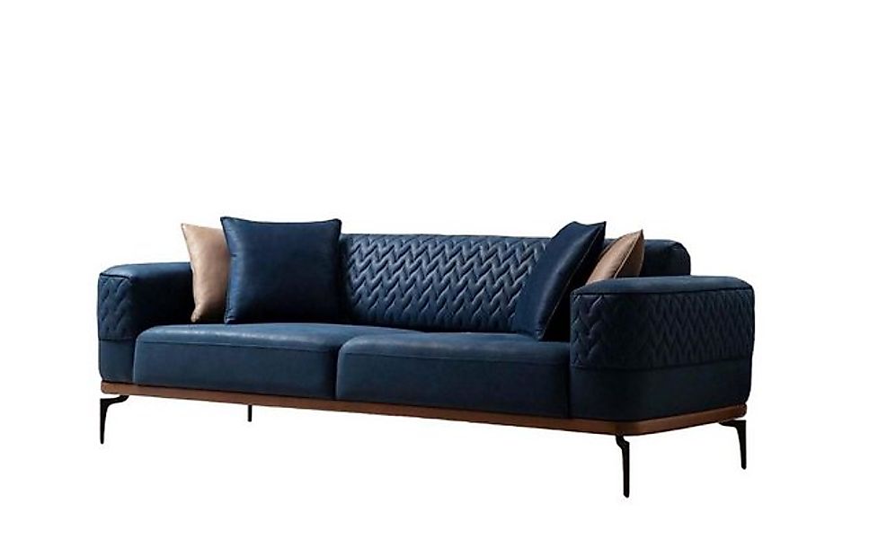 Xlmoebel 3-Sitzer Blaue Luxus-Sofa mit modernem Design für drei Personen, 1 günstig online kaufen