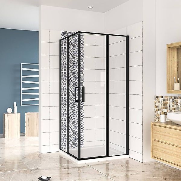 duschspa Eckdusche 185cm Duschkabine Duschtür Drehtür günstig online kaufen