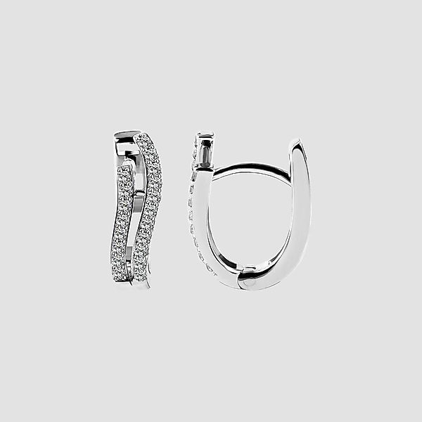 Adelia´s Klappcreolen "Damen Ohrringe – Klappcreole aus 333 Gold mit Zirkon günstig online kaufen