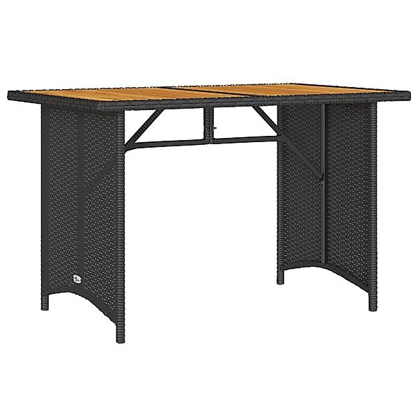 vidaXL Gartentisch Gartentisch mit Holzplatte Schwarz günstig online kaufen