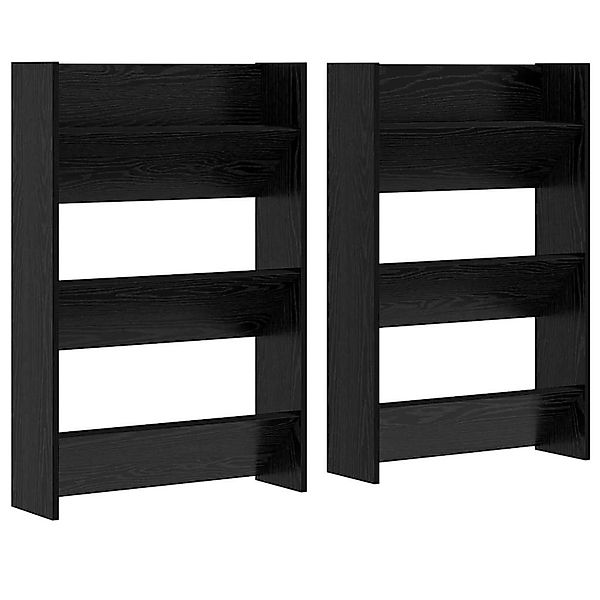 vidaXL Wandschuhschränke mit Regal Schwarz Eichen-Optik Holzwerkstoff 87515 günstig online kaufen