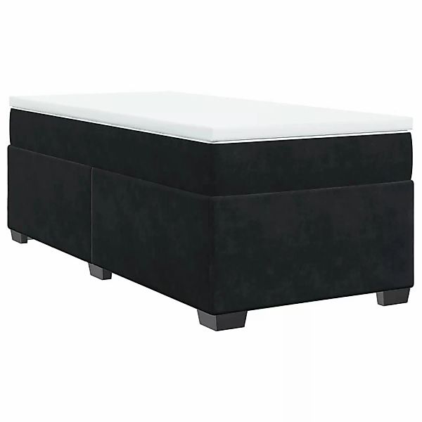 vidaXL Boxspringbett mit Matratze Schwarz 90x200 cm Samt2105715 günstig online kaufen