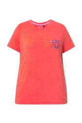 Ulla Popken T-Shirt Funktions-Shirt Cut-Outs V-Ausschnitt günstig online kaufen