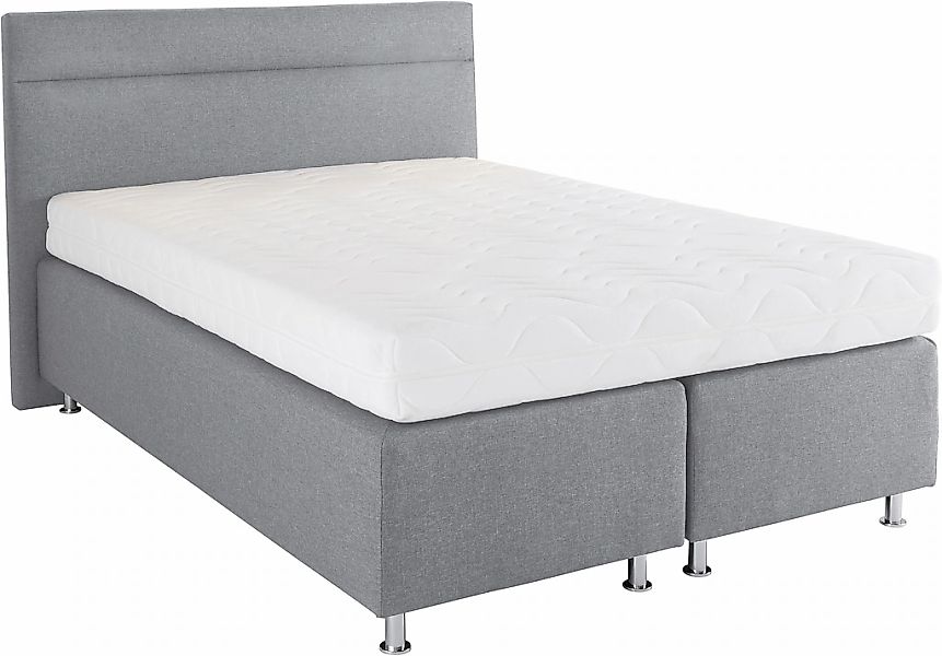 Black Boxspringbett wahlweise mit LED-Beleuchtung günstig online kaufen