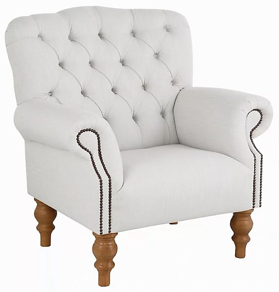 Home affaire Sessel "Lord", mit echter Chesterfield-Knopfheftung und Ziernä günstig online kaufen