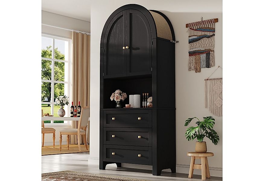 Flieks Mehrzweckschrank Bogen-Hochschrank mit Schubladen und Bogentüren (fü günstig online kaufen