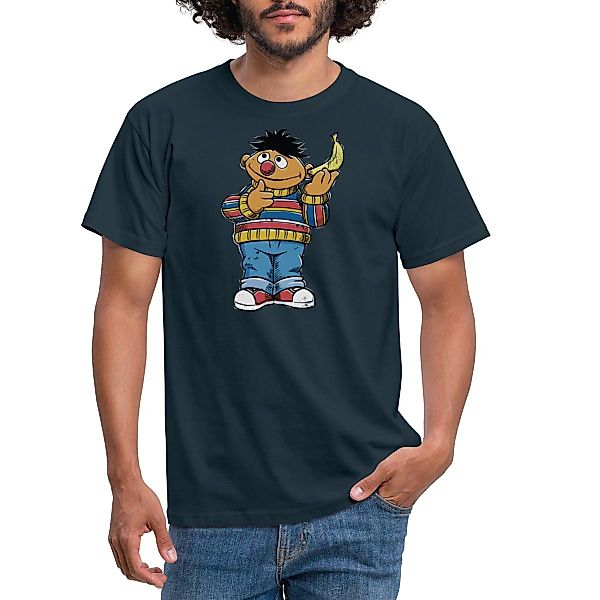 Spreadshirt T-Shirt Sesamstraße Ernie Mit Banane günstig online kaufen