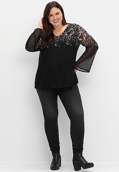 Sheego Klassische Bluse Chiffonbluse günstig online kaufen