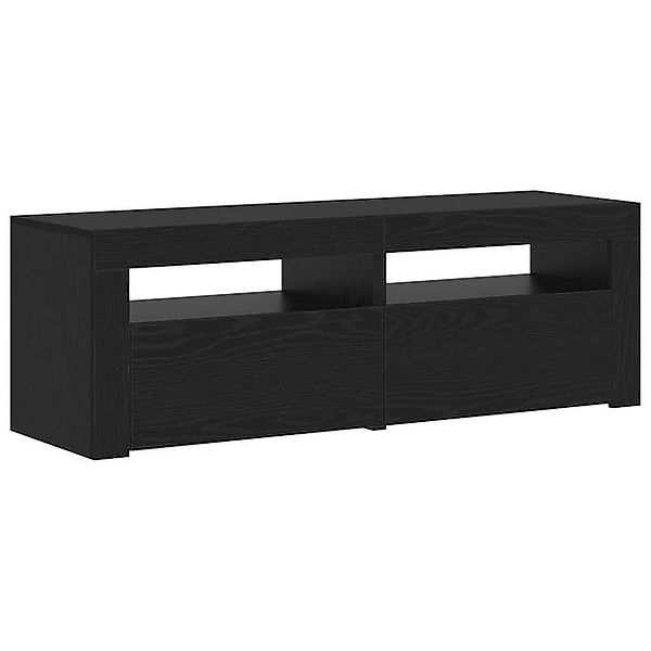 vidaXL TV-Schrank TV-Schrank mit LED-Leuchten Schwarz Eichen-Optik 120x35x4 günstig online kaufen