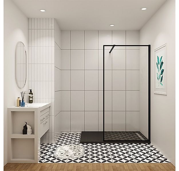 AICA Duschwand Nano Klarglas Sicherheitsglas Walk in Dusche Glaswand, Einsc günstig online kaufen