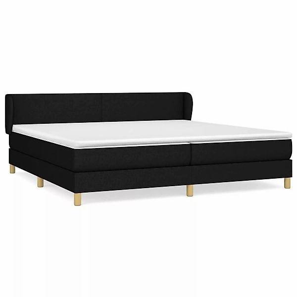 vidaXL Boxspringbett mit Matratze Schwarz 200x200 cm Stoff1372221 günstig online kaufen