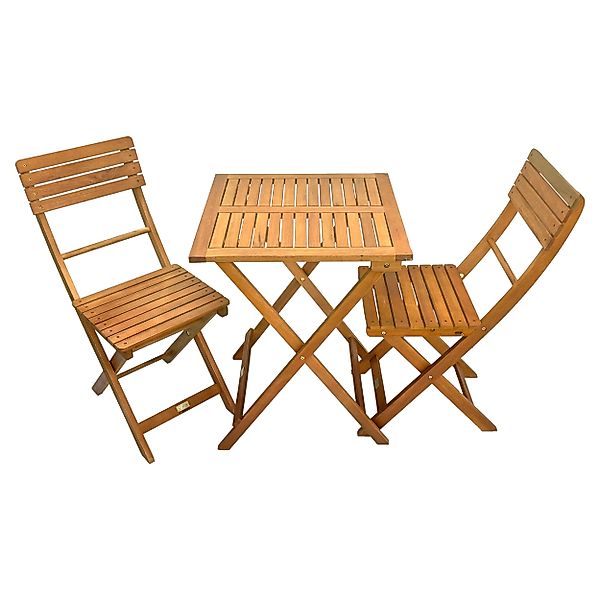 kamelshopping Balkonset Gartenmöbel aus Eukalyptus-Holz, 3-teliges günstig online kaufen