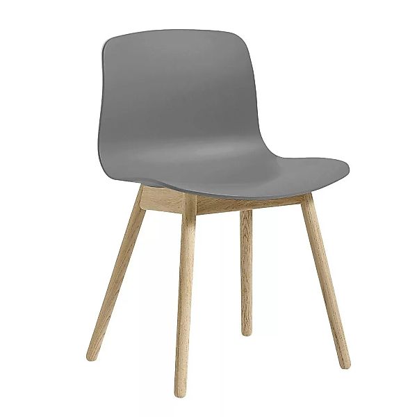 HAY - About a Chair AAC 12 Stuhl Eiche geseift - grau/Sitzschale Polypropyl günstig online kaufen