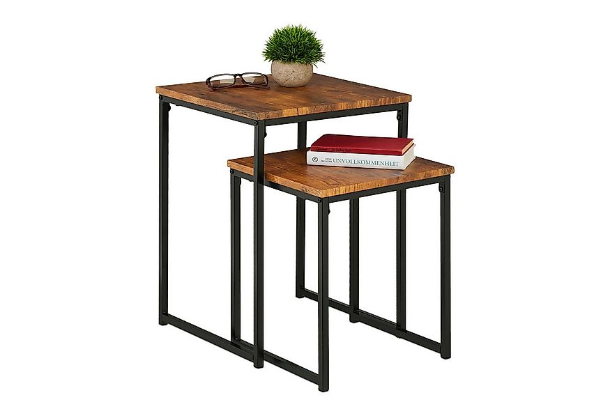 relaxdays Beistelltisch 2er Set (2er Set), B günstig online kaufen