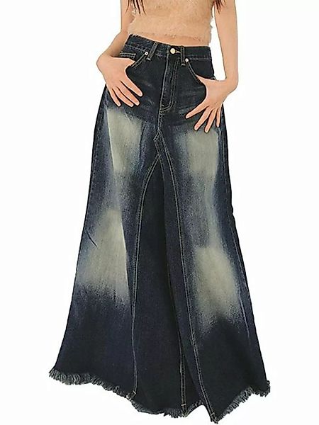 FIDDY A-Linien-Kleid Personalisierter Jeansrock, modischer Langer Rock lang günstig online kaufen