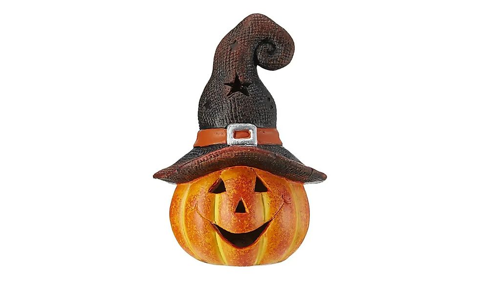 HOME STORY LED Kürbis   ¦ orange ¦ Maße (cm): B: 14 H: 20,5 T: 12.5 Lampen günstig online kaufen