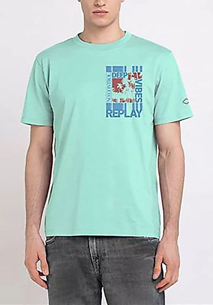 Replay Print-Shirt mit Print auf der Brust günstig online kaufen