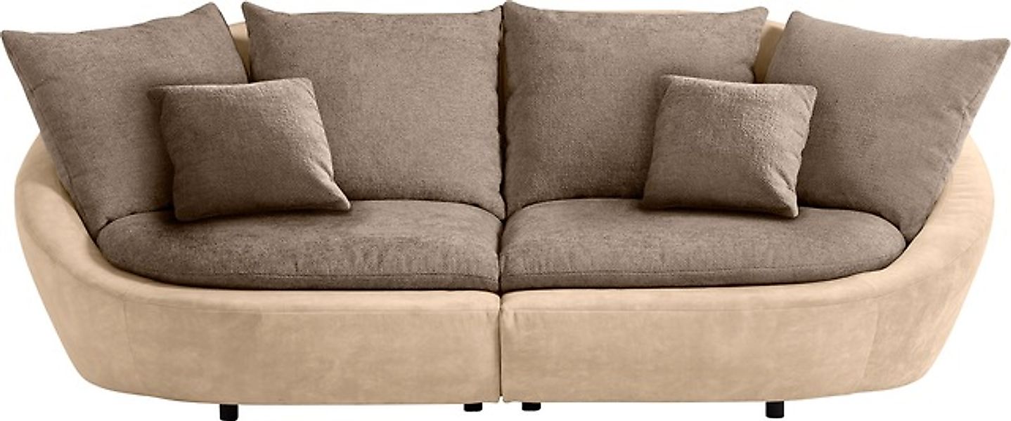 TRENDMANUFAKTUR Big-Sofa »Maui, inklusive 4 Rückenkissen und 2 Zierkissen, günstig online kaufen