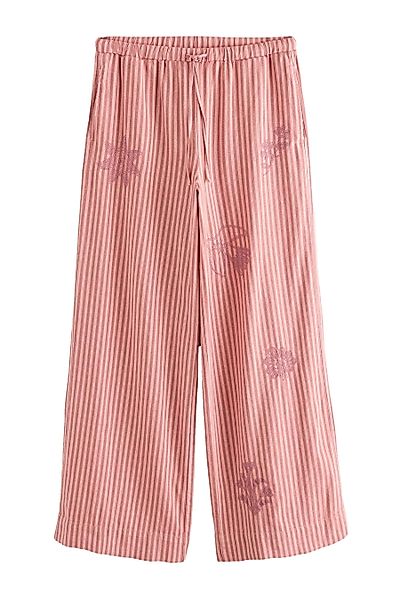 Next Leinenhose Bestickte Hose mit Nadelstreifen günstig online kaufen
