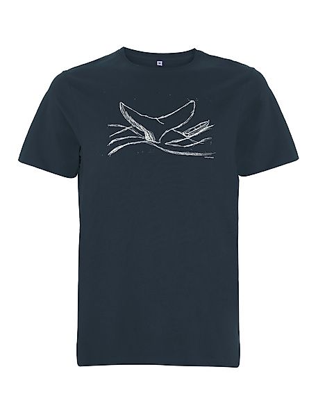 Herren T-shirt "Whale, By The Sea" Aus Bio-baumwolle Denim Blue günstig online kaufen
