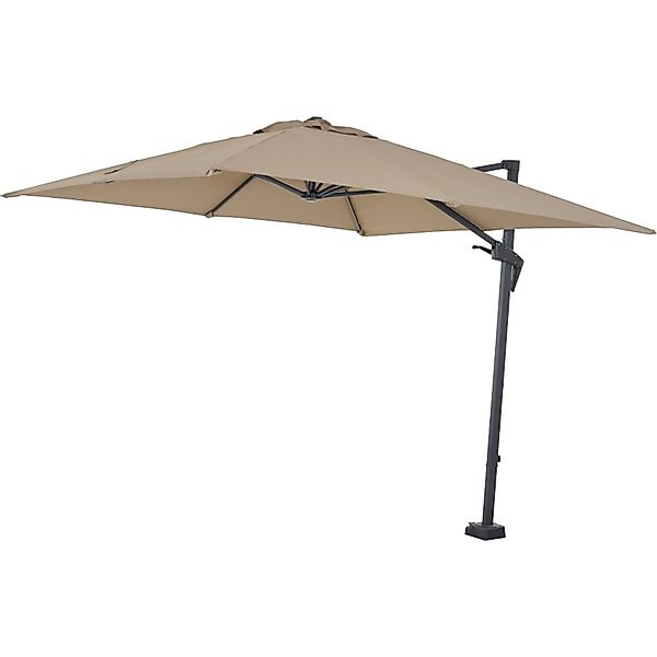 Siena Garden Ampelschirm 250 cmx 250 cm Taupe mit Drehfunktion günstig online kaufen