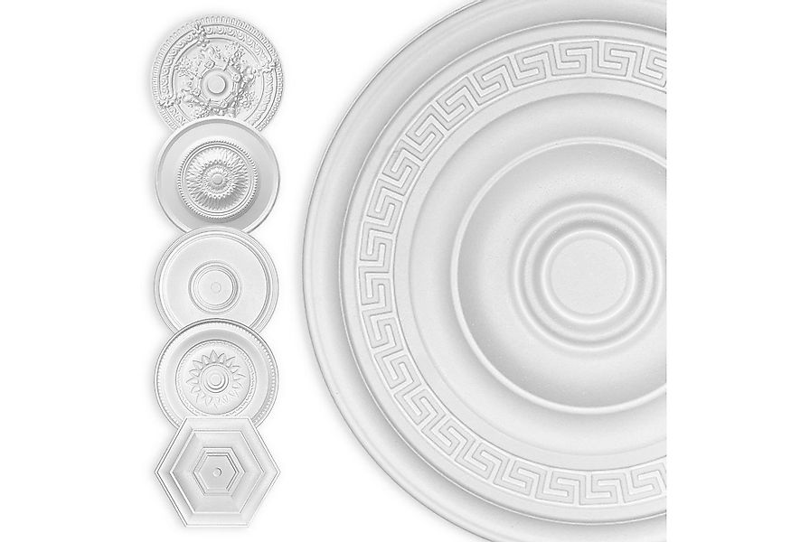 Hexim Wanddekoobjekt Antik 60cm (HEXIM Stuckrosette aus EPS Styropor weiß - günstig online kaufen