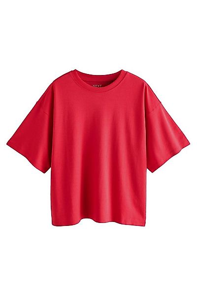 Next T-Shirt Kastiges Relaxed Fit Oversized-T-Shirt, Baumwolle (1-tlg) günstig online kaufen