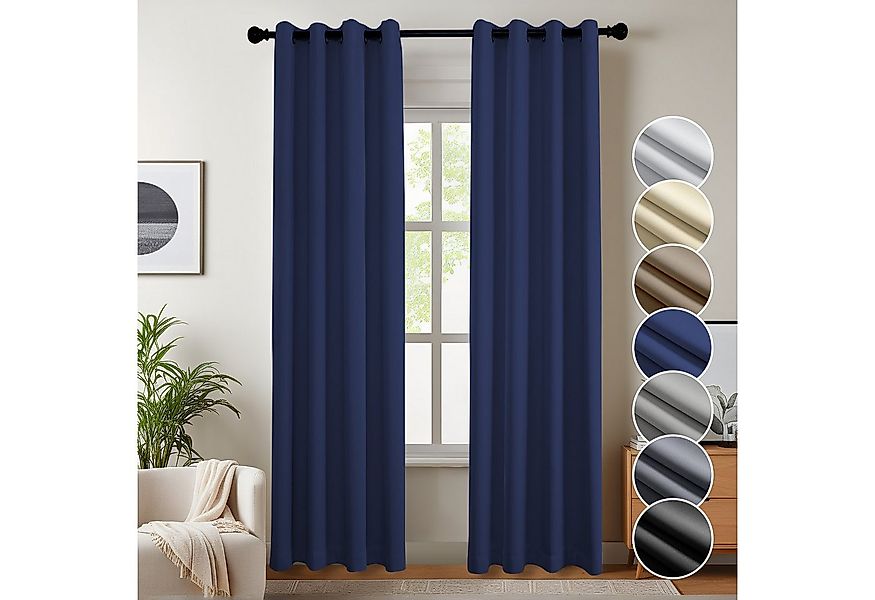 Simloveve Vorhang Gardinen Wärmeisolierende Schlafzimmer Blackout Curtain L günstig online kaufen
