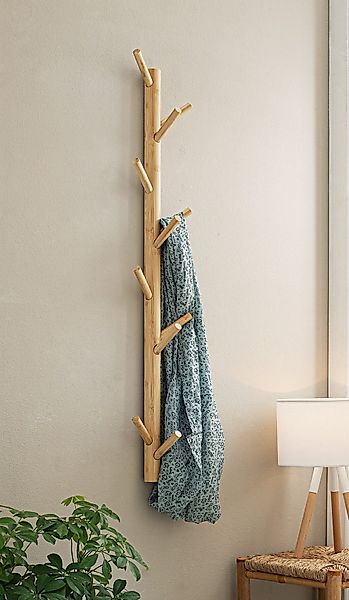 Dekoleidenschaft Wandgarderobe aus Bambus im Scandi-Style, günstig online kaufen