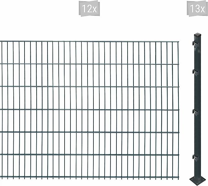 Arvotec Doppelstabmattenzaun "ESSENTIAL 123 zum Aufschrauben", Zaunhöhe 123 günstig online kaufen