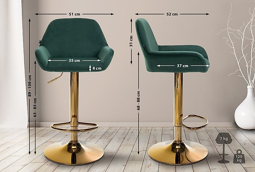 CLP Barhocker Braga (2er Set, 2 günstig online kaufen
