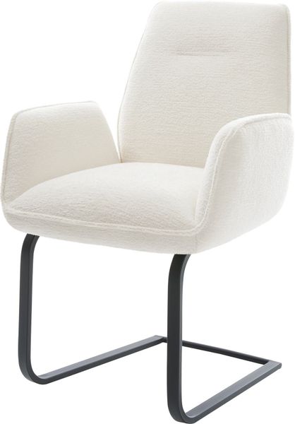 DELIFE Polsterstuhl Zoa-Flex, Freischwinger flach Schwarz günstig online kaufen